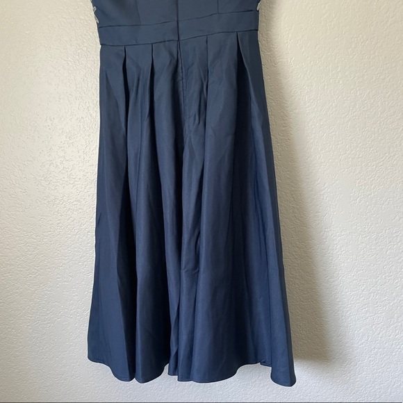 Nwt CHI CHI LONDON Appliqué Fit Flare Party Dress Navy 4 - Picture 12 of 14